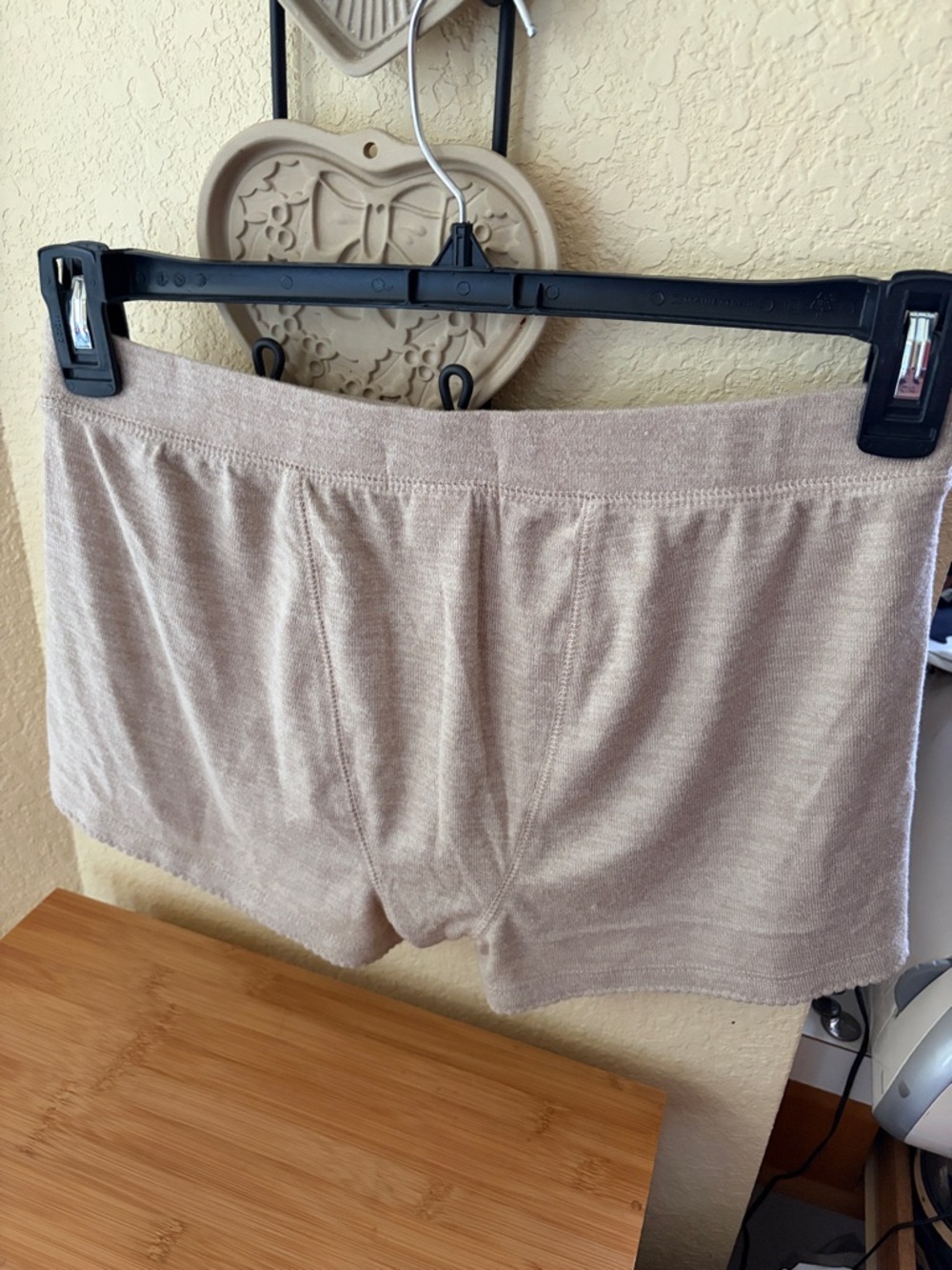 PJ Salvage Beige Knit Lounge Shorts with Button Detail - Picture 3 of 3